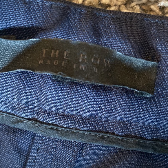 The Row 100% Silk Navy Blue Wide Leg Trouser Pants, Women’s 8 - Picture 9 of 16